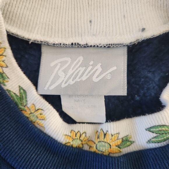 Vintage BLAIR sunflower crewneck size large women's - Picture 5 of 6